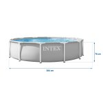 Basen ogrodowy stelażowy 366 x 76 cm 4w1 INTEX 26712ND