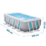 Basen ogrodowy stelażowy 400 x 200 x 122 cm 12w1 INTEX 26770