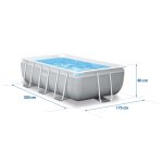 Basen ogrodowy stelażowy Prism Frame 300 x 175 x 80 cm 4w1 INTEX 26784