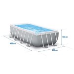 Basen ogrodowy stelażowy Prism Frame 400 x 200 x 100 cm 4w1 INTEX 26788