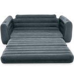 Sofa materac welurowy 2w1 + pompka INTEX 66552-66640